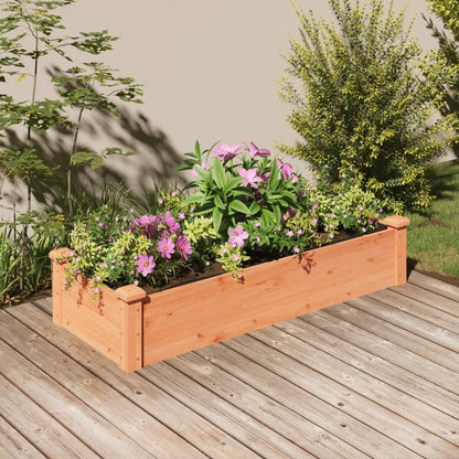 Jardinera Arriate Forro Madera Maciza Abeto Marrón 120x45x25 Cm_1