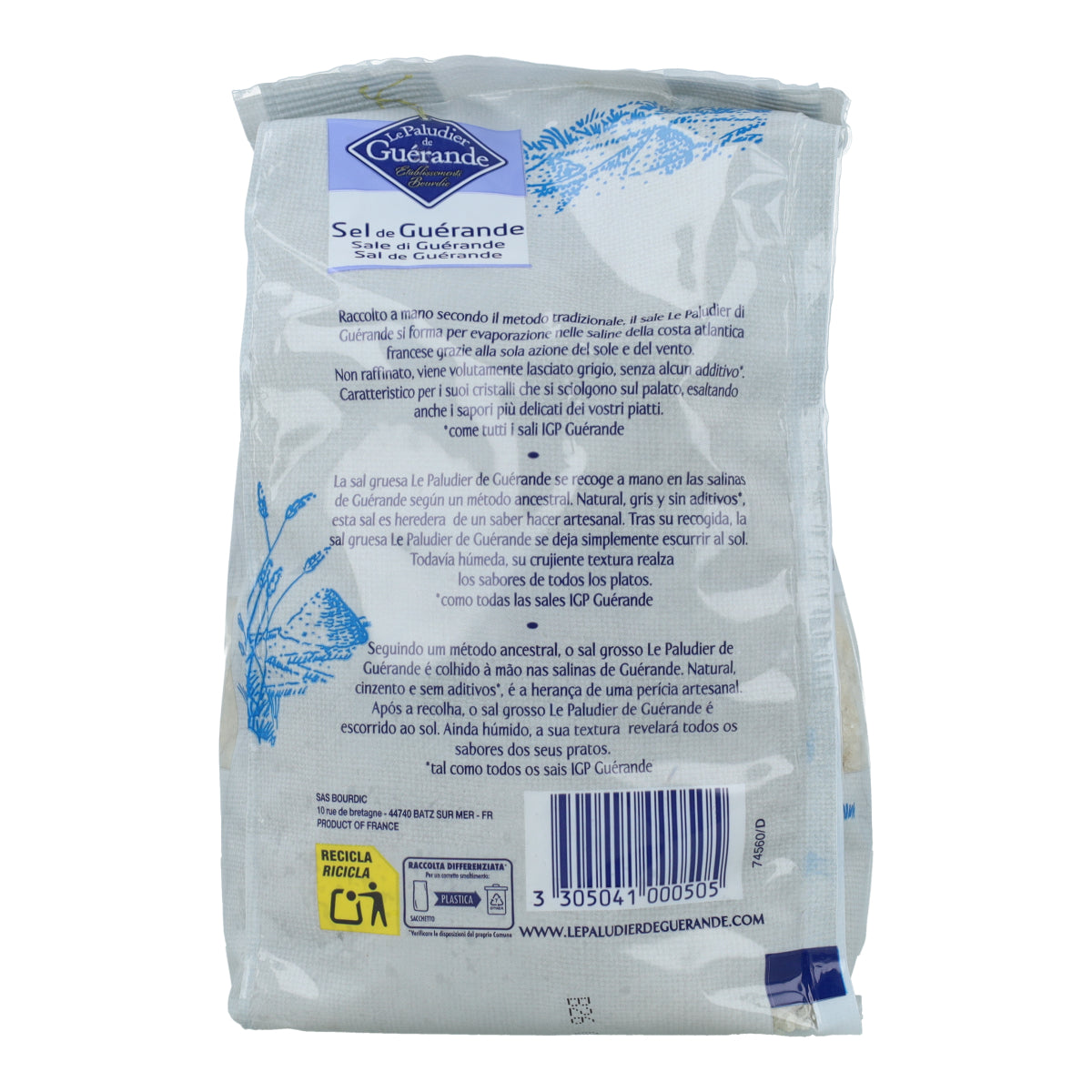 Sal marina gruesa Gris de Guérande Le Paludier De Guérande 1 Kg