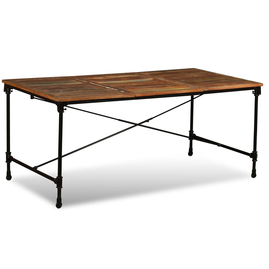 Mesa De Comedor De Madera Maciza Reciclada 180 Cm_4