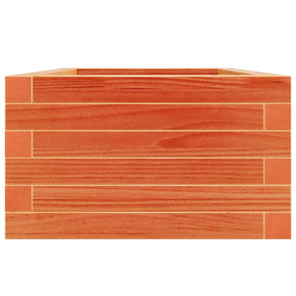 Jardinera De Madera Maciza De Pino Marrón Cera 40x40x23 Cm_5