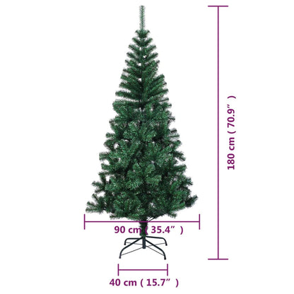 Vidaxl Árbol De Navidad Artificial Puntas Iridiscentes Pvc Verde 180cm_2