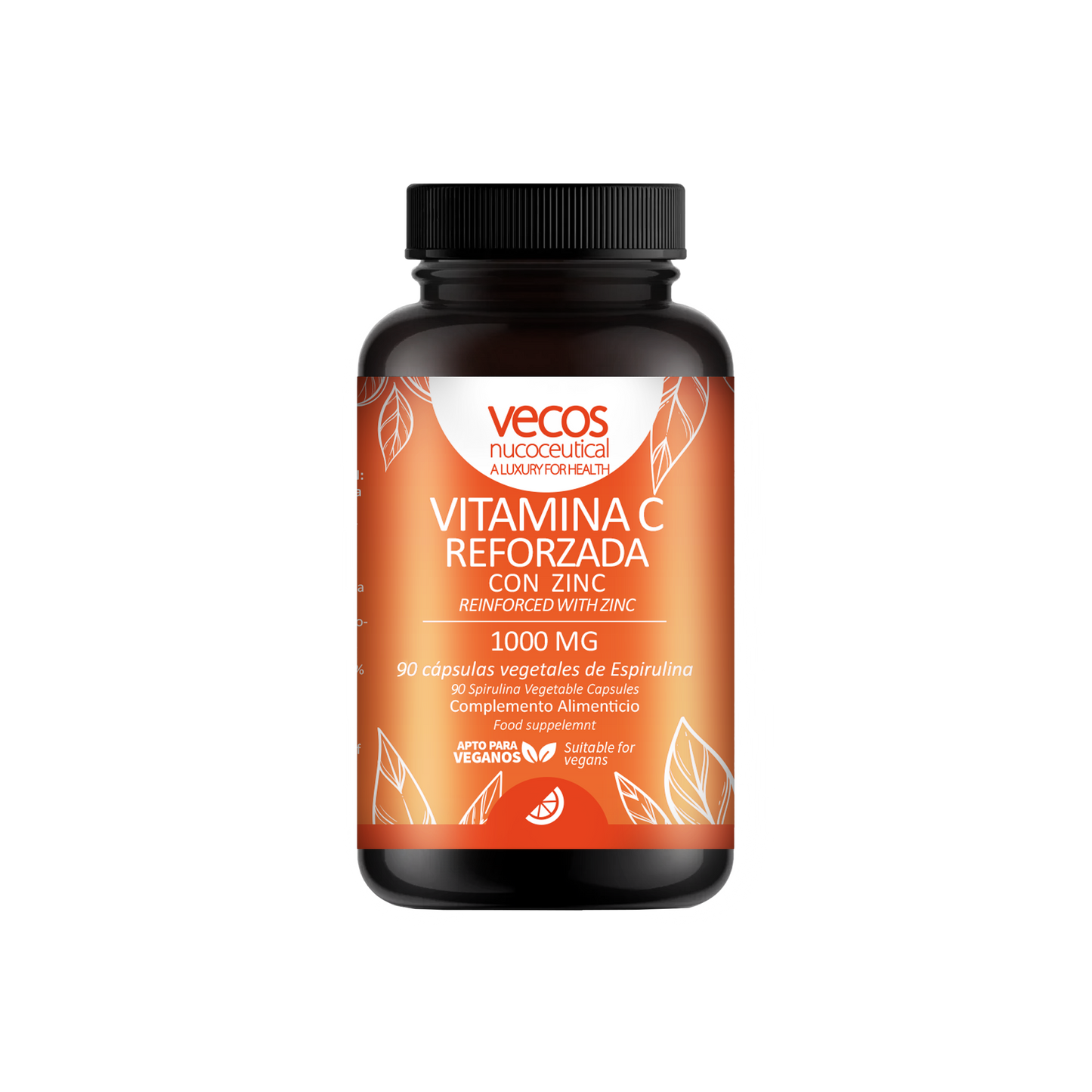 Vitamina C 1000 Mg Vecos 90 Cápsulas | Inmunidad Y Protección Oxidativa | Reforzada Con Zinc_0