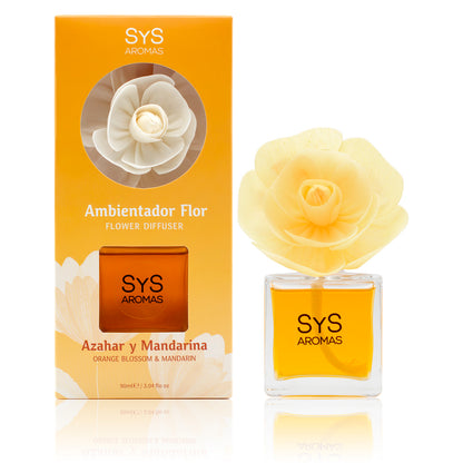 Ambientador Difusor Flor Azahar y Mandarina SYS Aromas 90 ml | Aroma Cítrico y Floral | Decorativo_0