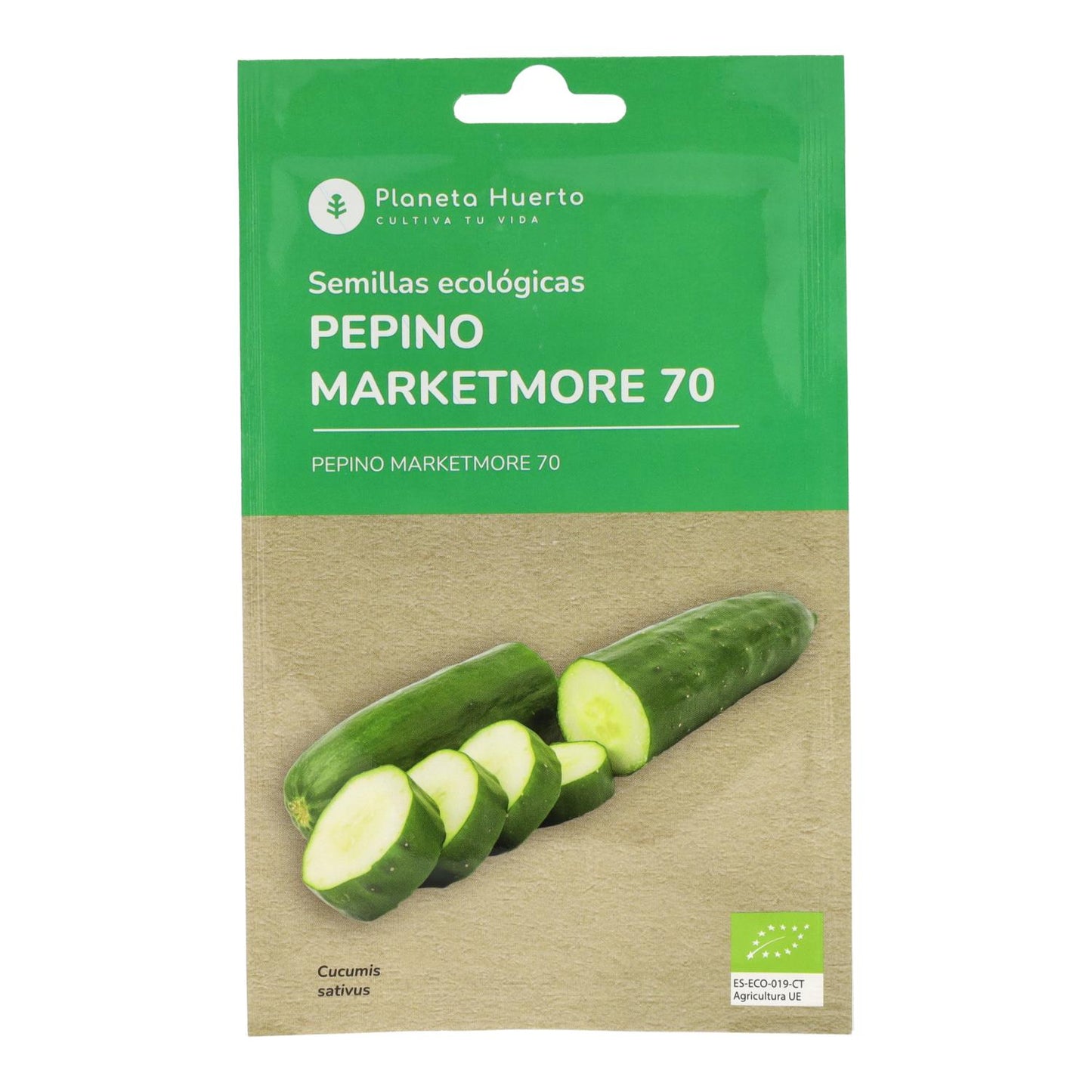Sementes de pepino biológicas da Marketmore Planeta Huerto