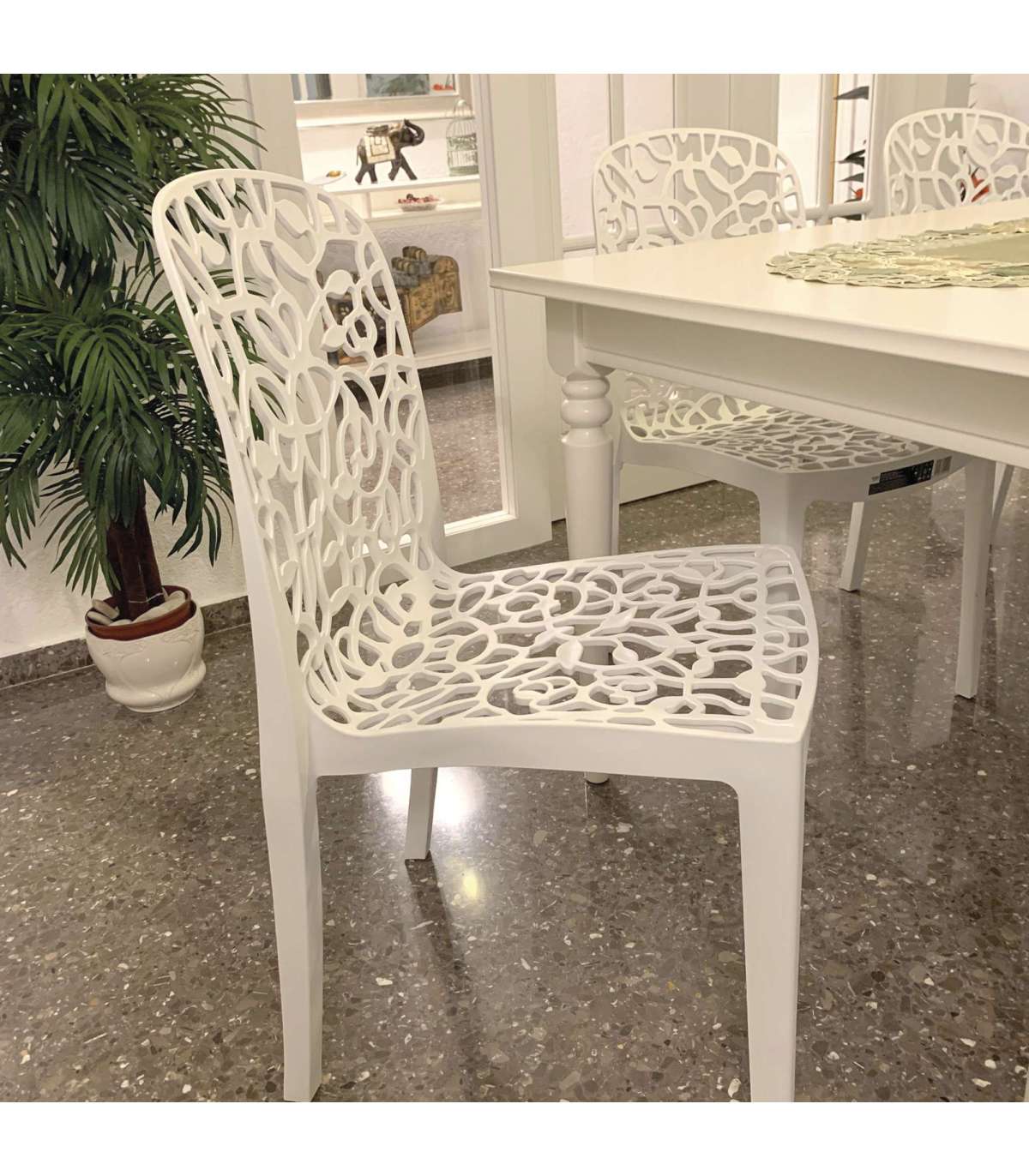 Silla Para Terraza O Jardín Modelo America Acabado Blanco._1