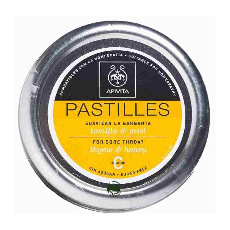 Pastilhas Apivita Mel e Tomilho para Dor de Garganta 45 g