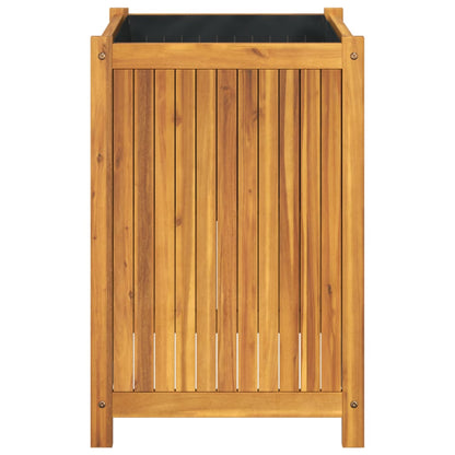 Jardinera Con Forro Madera Maciza De Acacia 50x50x75 Cm_3