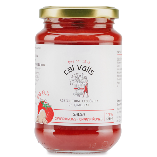 Molho de tomate e cogumelos biológico Cal Valls, 350 g