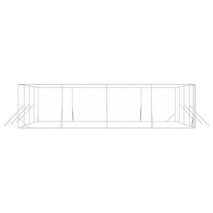 Perrera De Exterior Acero Galvanizado Plateado 8x8x2 M_5