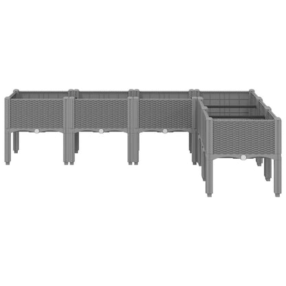 Jardinera Con Patas Pp Gris Claro 160x120x42 Cm_2
