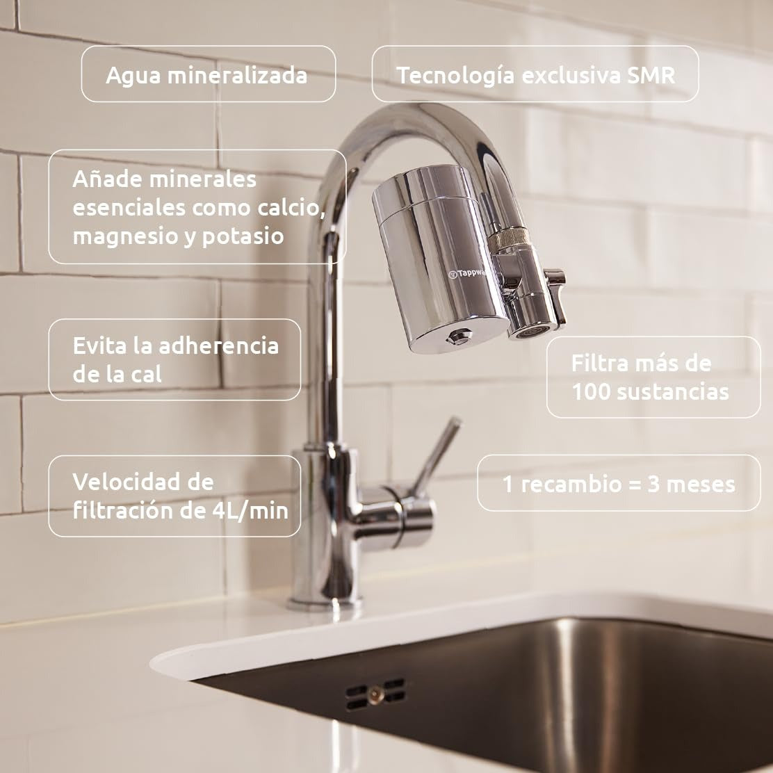 Pack 2 x Cartuchos para filtro EcoPro Chrome SMR Tappwater