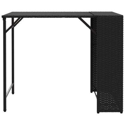 Juego De Comedor De Jardín Plegable 5 Piezas Ratán Pe Negro / Vetonek_3