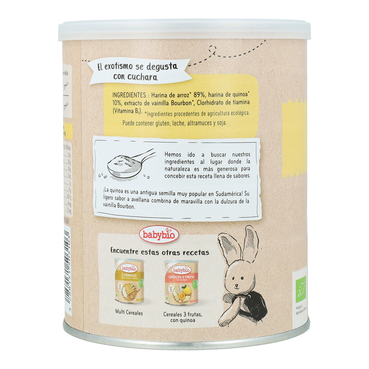 Papa de Cereais Babybio Baunilha com Quinoa 220 g