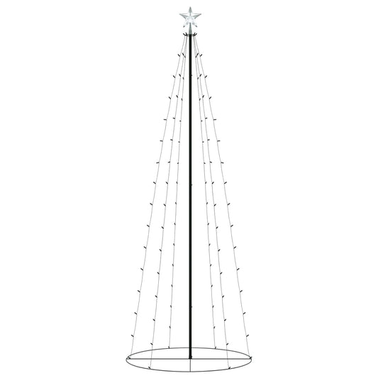 Vidaxl Árbol De Navidad Forma De Cono 100 Led Blanco Cálido 70x180 Cm_0