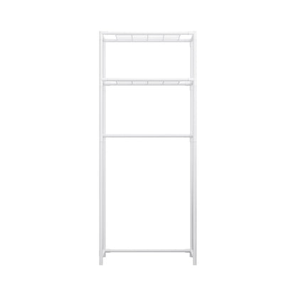 Estantería Metálica Blanca Para Baño 2 Baldas Salva Obstáculos 68x27,8x134_0