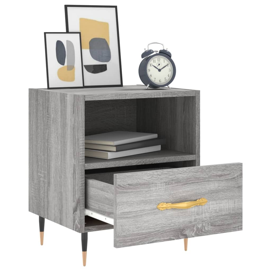 Mesitas Noche 2 Uds Madera Ingeniería Gris Sonoma 40x35x47,5 Cm_2