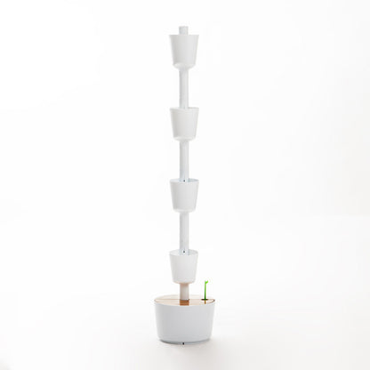 Huerto Vertical De Interior Citysens Con Riego Manual De 4 Macetas – Blanco, Polipropileno 100% Reciclado_5