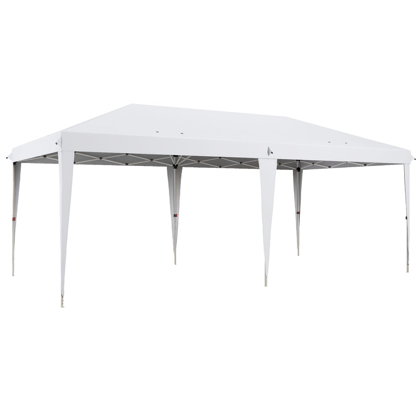 Outsunny Carpa Plegable 6x3 M Con Altura Ajustable Anti-uv Blanco_0