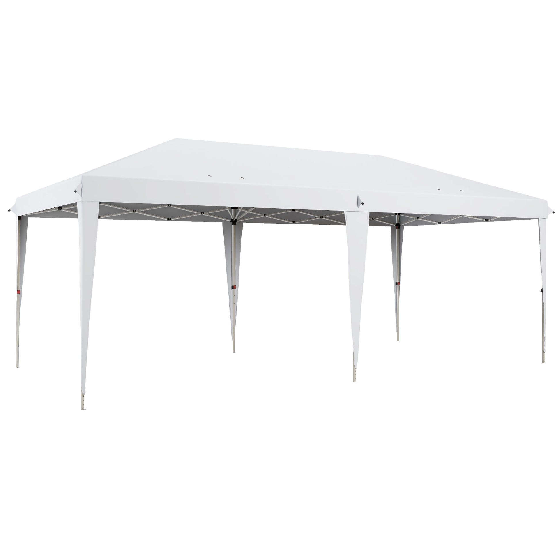 Outsunny Carpa Plegable 6x3 M Con Altura Ajustable Anti-uv Blanco_0
