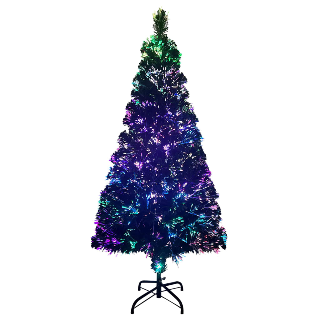 Vidaxl Árbol De Navidad Artificial Y Soporte Fibra Óptica Verde 150 Cm_0