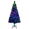 Vidaxl Árvore de Natal artificial e suporte de fibra ótica Verde 150 Cm
