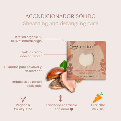 Endro grève blanche condicionador sólido - 80 ml