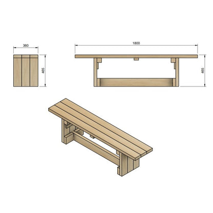 Banco De Madera Para Exterior Masgames Calella._4