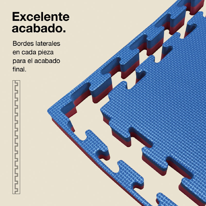 Jowy Tatami Puzzle 4cm 100x100cm – Superficie T Azul/rojo_2