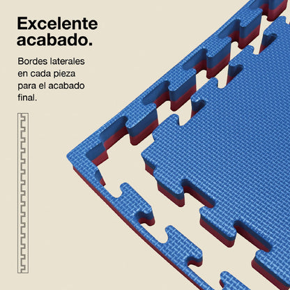 Jowy Tatami Puzzle 4cm 100x100cm – Superficie T Azul/rojo_2