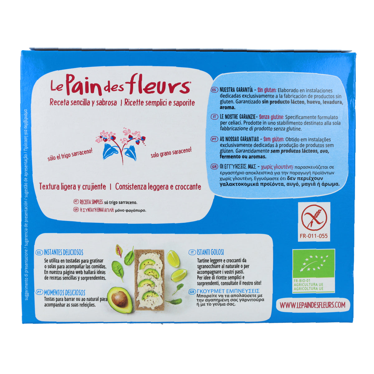 Tostadas Crujientes Crakers de Trigo Sarraceno sin sal sin gluten BIO Le Pain de Fleurs  150 g