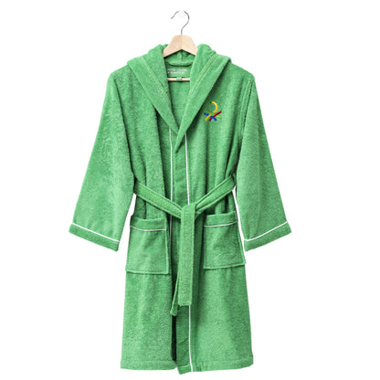 Albornoz De Niños 7-9 Años 380gsm 100% Algodón Verde Kids_2