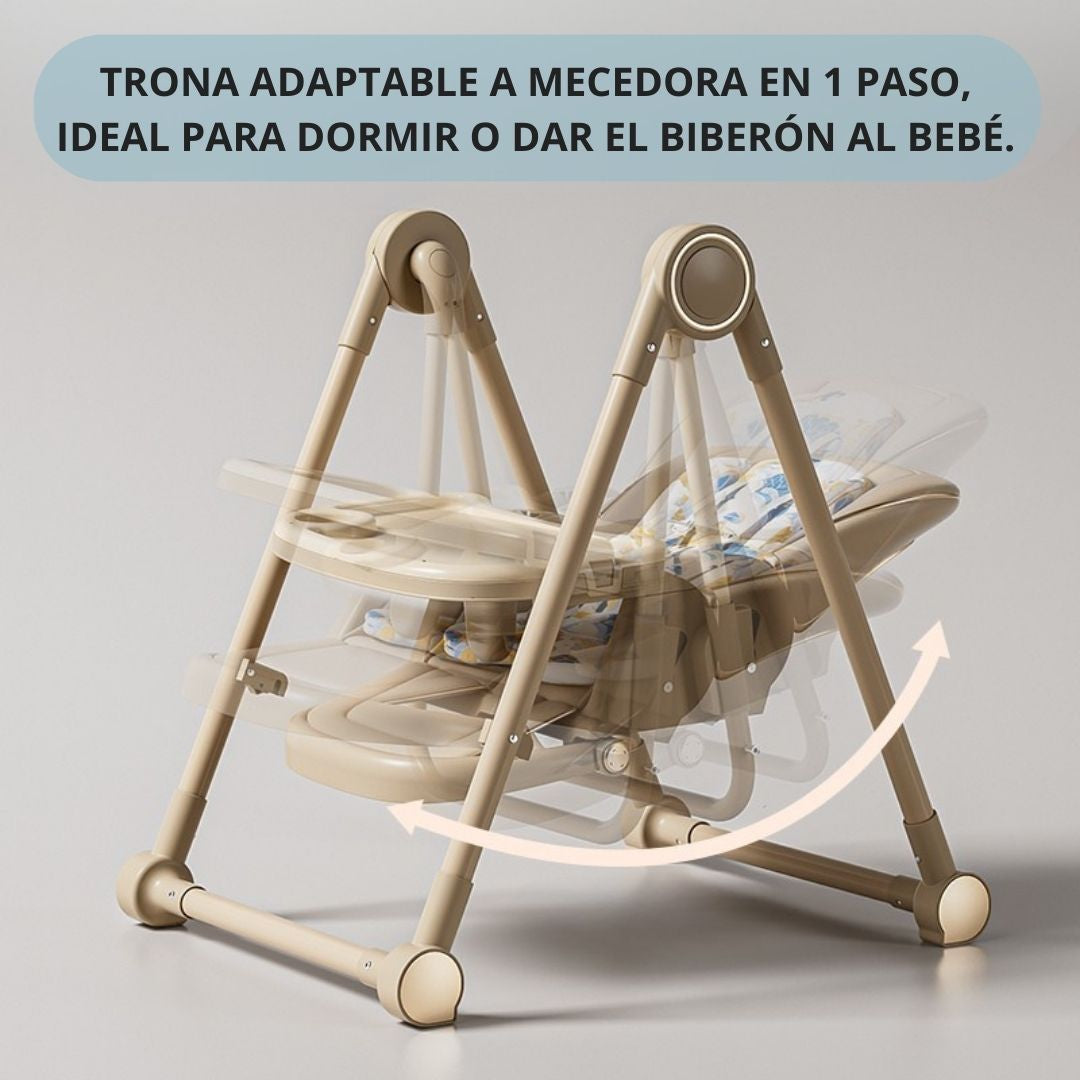 Trona Khaki Evolutiva 3 En 1 | Plegable Y Portátil Con Altura | Reposapiés | Respaldo Y Bandeja Todo Ajustables_2