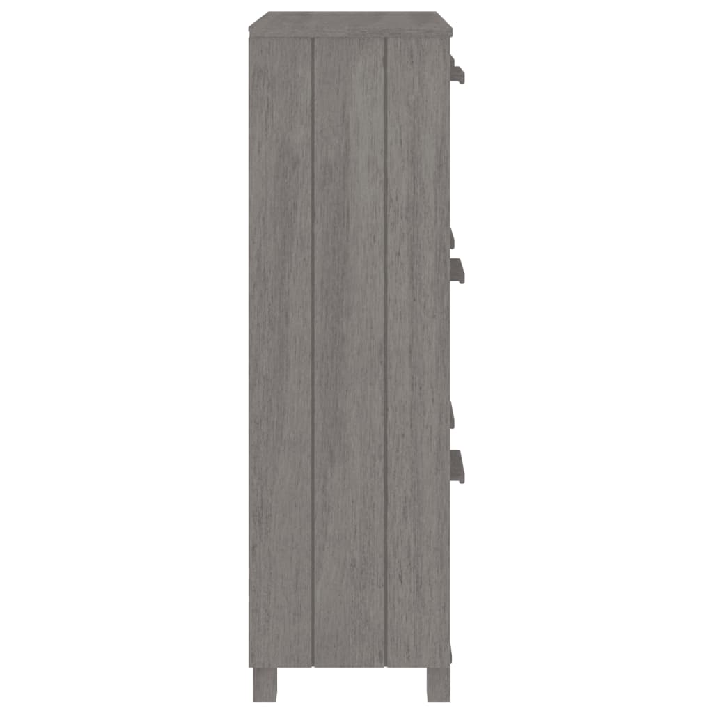 Zapatero Hamar Madera Maciza Pino Gris Claro 59,5x35x117 Cm / Vetonek_2