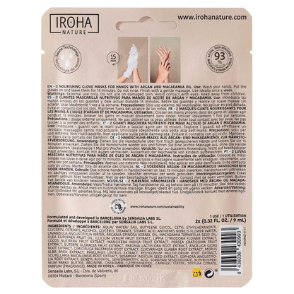 Máscara Nutritiva Iroha Nature com Óleo de Argão e Macadâmia - Luvas 2 x 9 ml