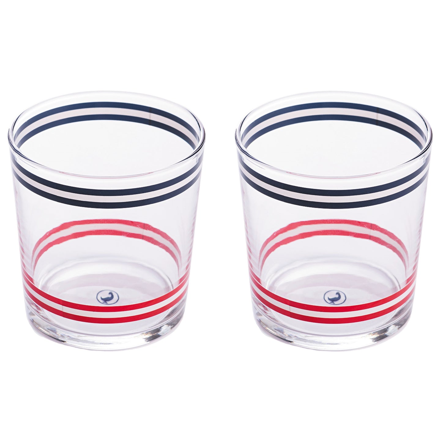Set 2pzs Vasos De Cristal A Rayas 345ml El Ganso_0