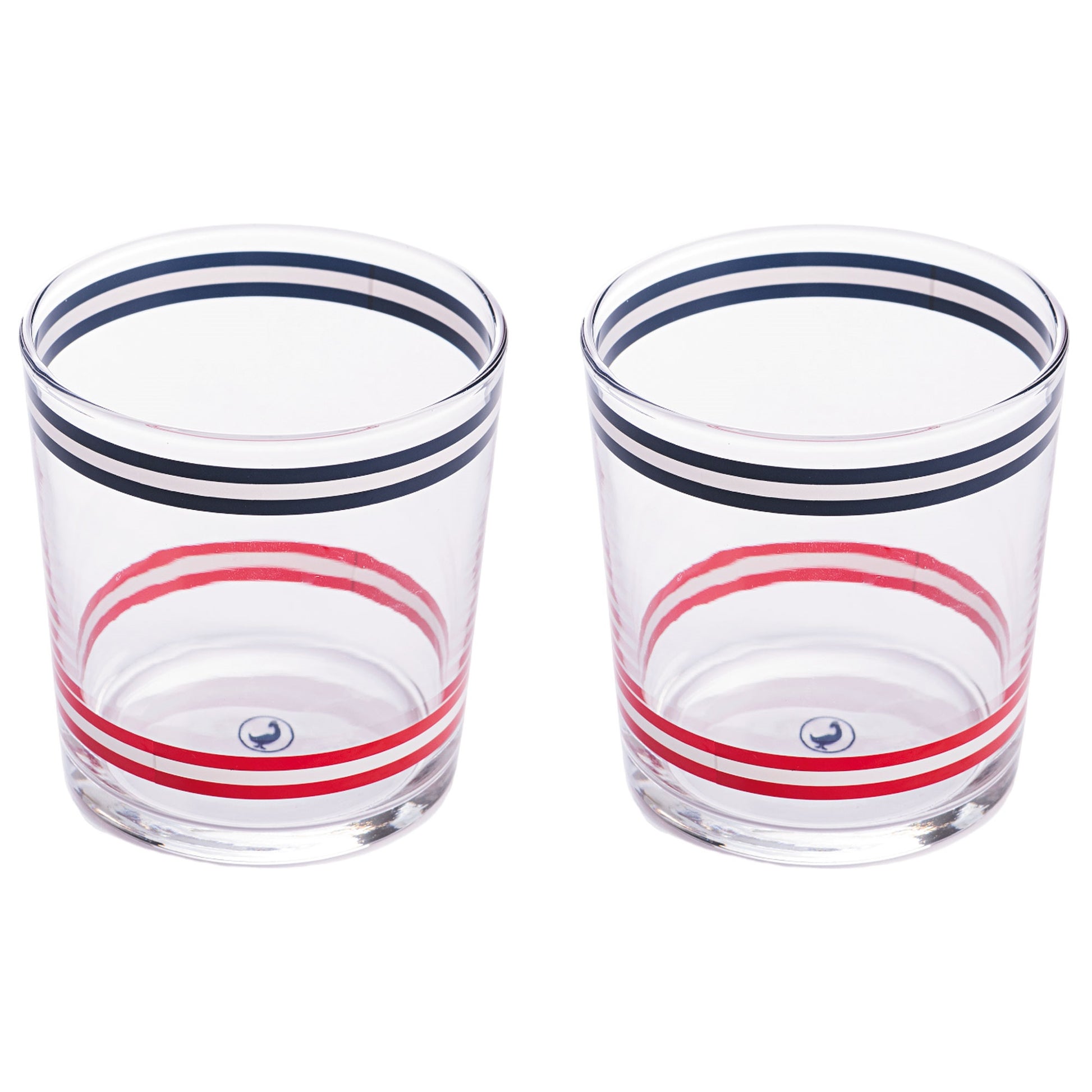 Set 2pzs Vasos De Cristal A Rayas 345ml El Ganso_0