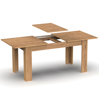 Mesa Comedor Extensible, Salón O Cocina Hasta 10 Personas 77x140-195x80 Cm, Diseño Moderno, Briebe, Opal, Madera_2