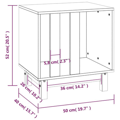 Vidaxl Caseta Para Perros Madera Maciza De Pino Negro 50x40x52 Cm_2