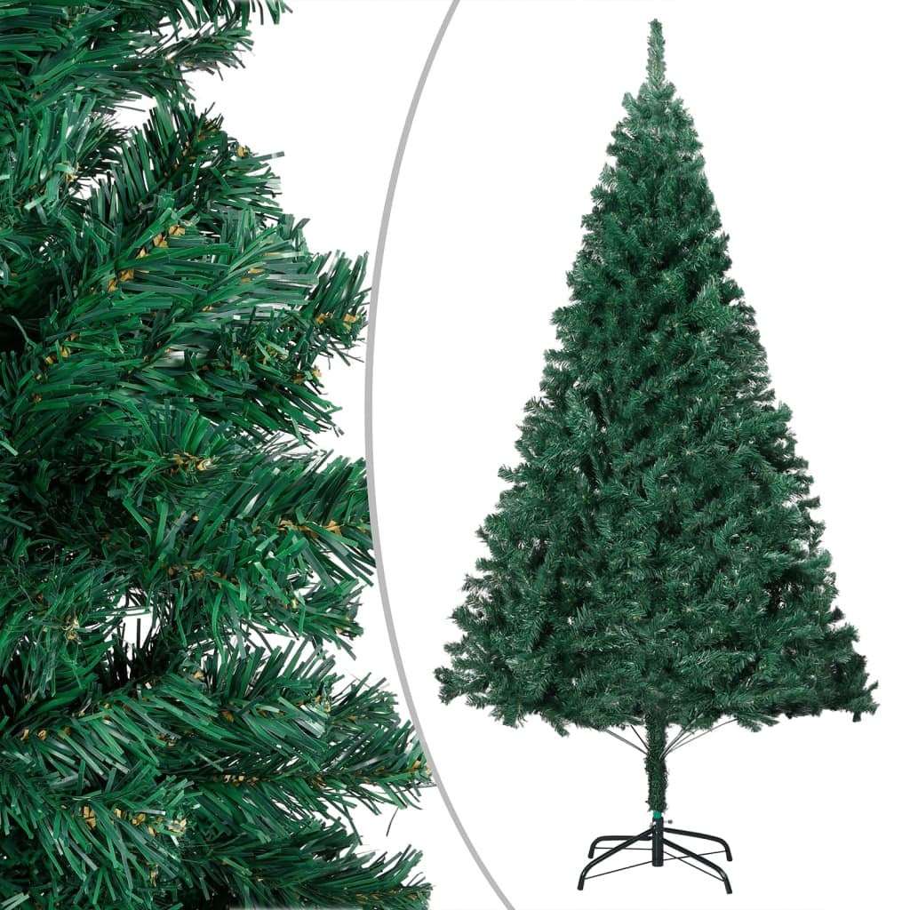 Vidaxl Árbol De Navidad Con Luces Y Ramas Gruesas Verde 180 Cm_1