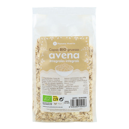 Flocos de Aveia Integral Grossos ECO Planeta Huerto 500 g
