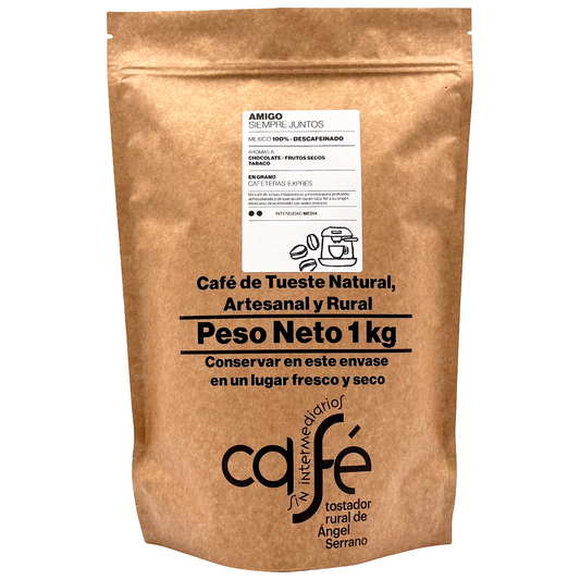 Cafe Sin Intermediarios Café Descafeinado Amigo En Grano Para Espresso 1 Kg_0