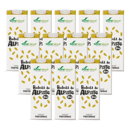 Embalagem com 12 x 100% Soria Natural bebida de alpista 1L