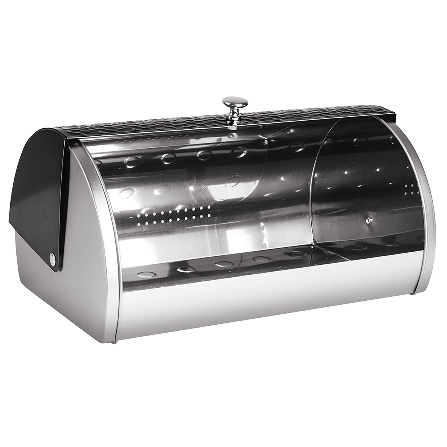Panera De Mesa Para Guardar Pan Bollería, Tapa Deslizante, Acero Inoxidable, Diseño Moderno Berlinger Haus Primal Gloss, Acero Inoxidable / Negro_1