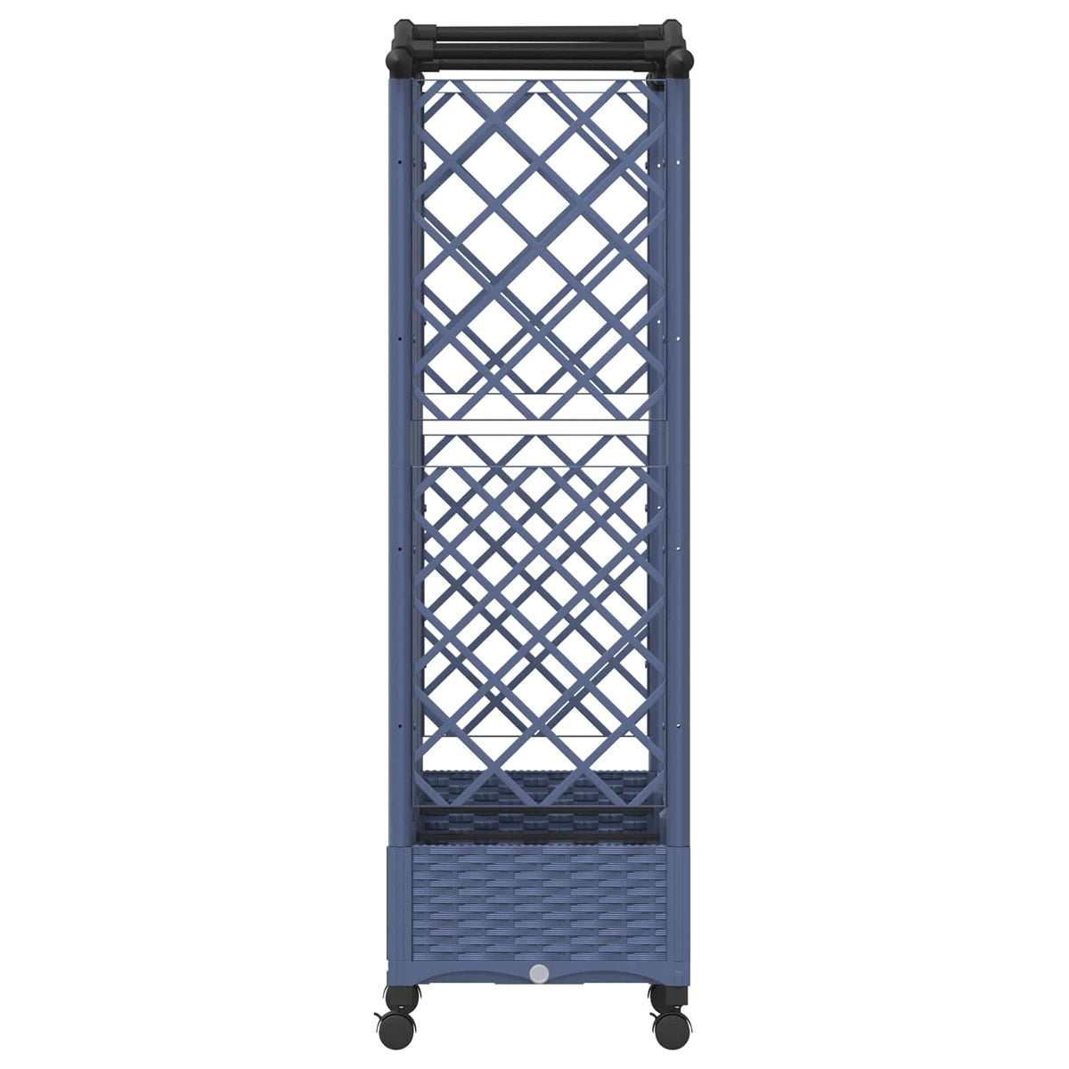 Cama Elevada Con Trellis Y Techo Gris 163 X 40 X 129 Cm Pp_3
