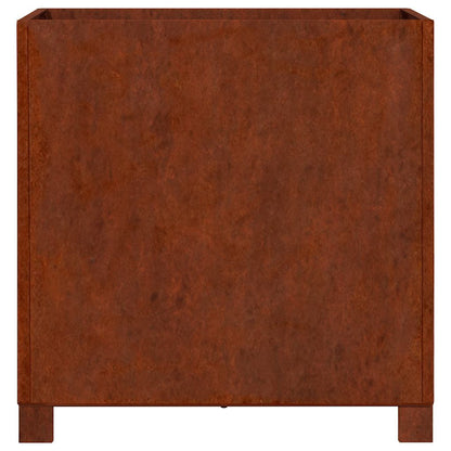 Jardinera Con Patas Acero Corten Oxidado 50x50x50 Cm_4