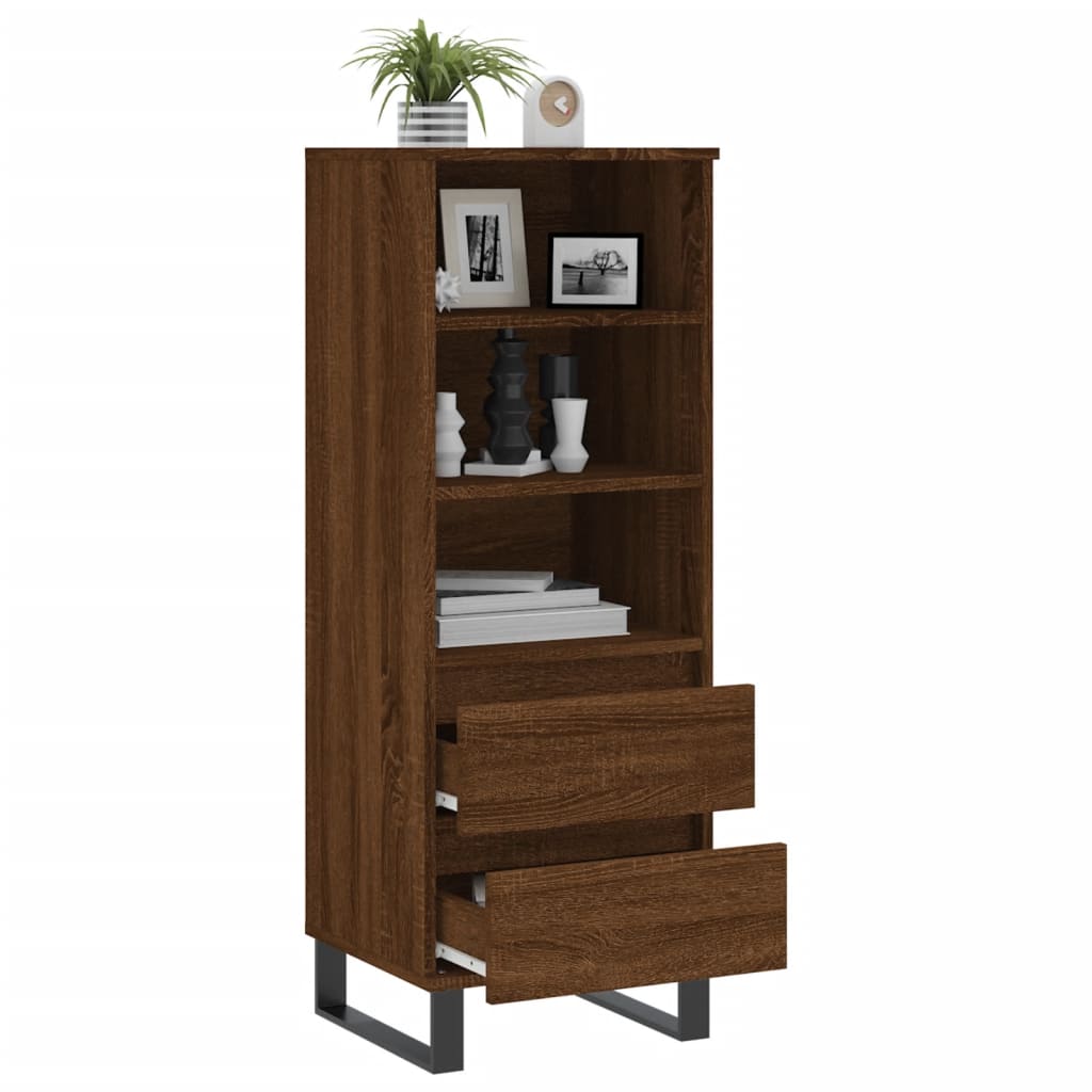 Aparador Alto Madera Contrachapada Roble Marrón 40x36x110 Cm / Vetonek_4