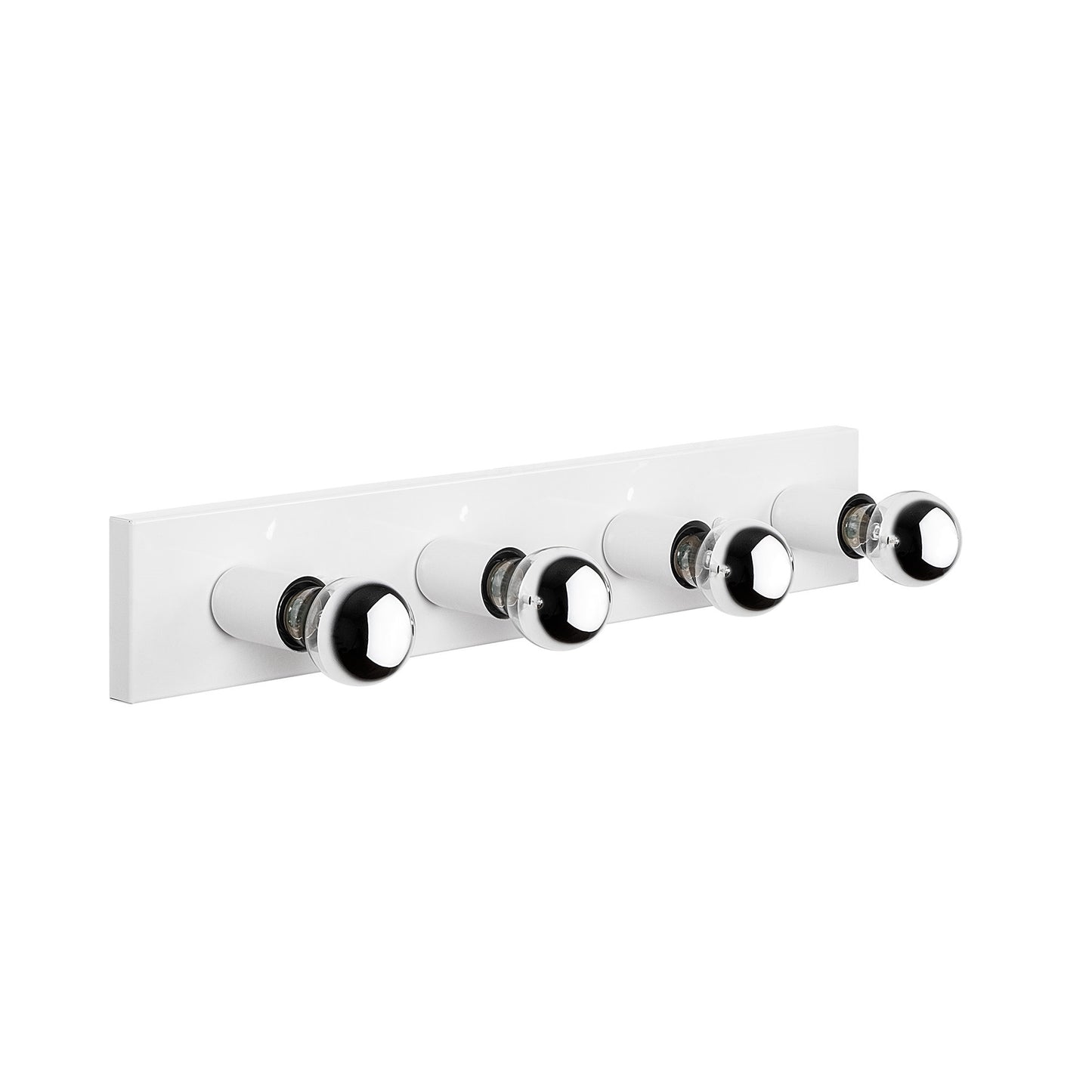 Aplique De Pared, Metal , Blanco, 10x10x60, Casquillo 4 X E27 Max 40 W