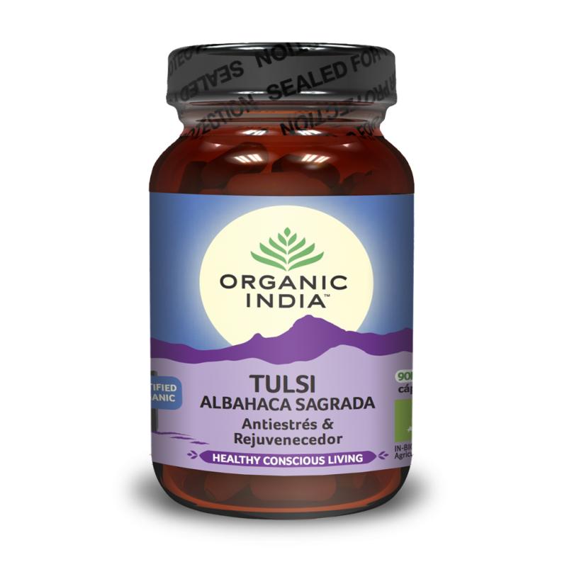 Tulsi Organic India 90 cápsulas