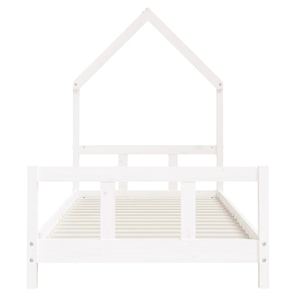 Vidaxl Estructura De Cama Para Niños Madera De Pino Blanco 90x200 Cm_3