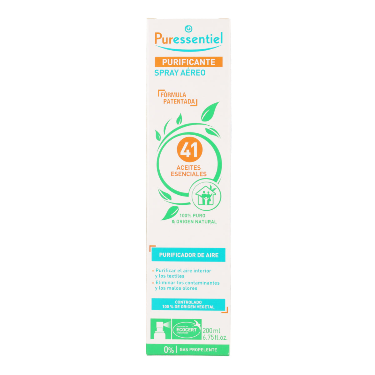 Spray purificador de ar com 41 óleos essenciais, 200 ml